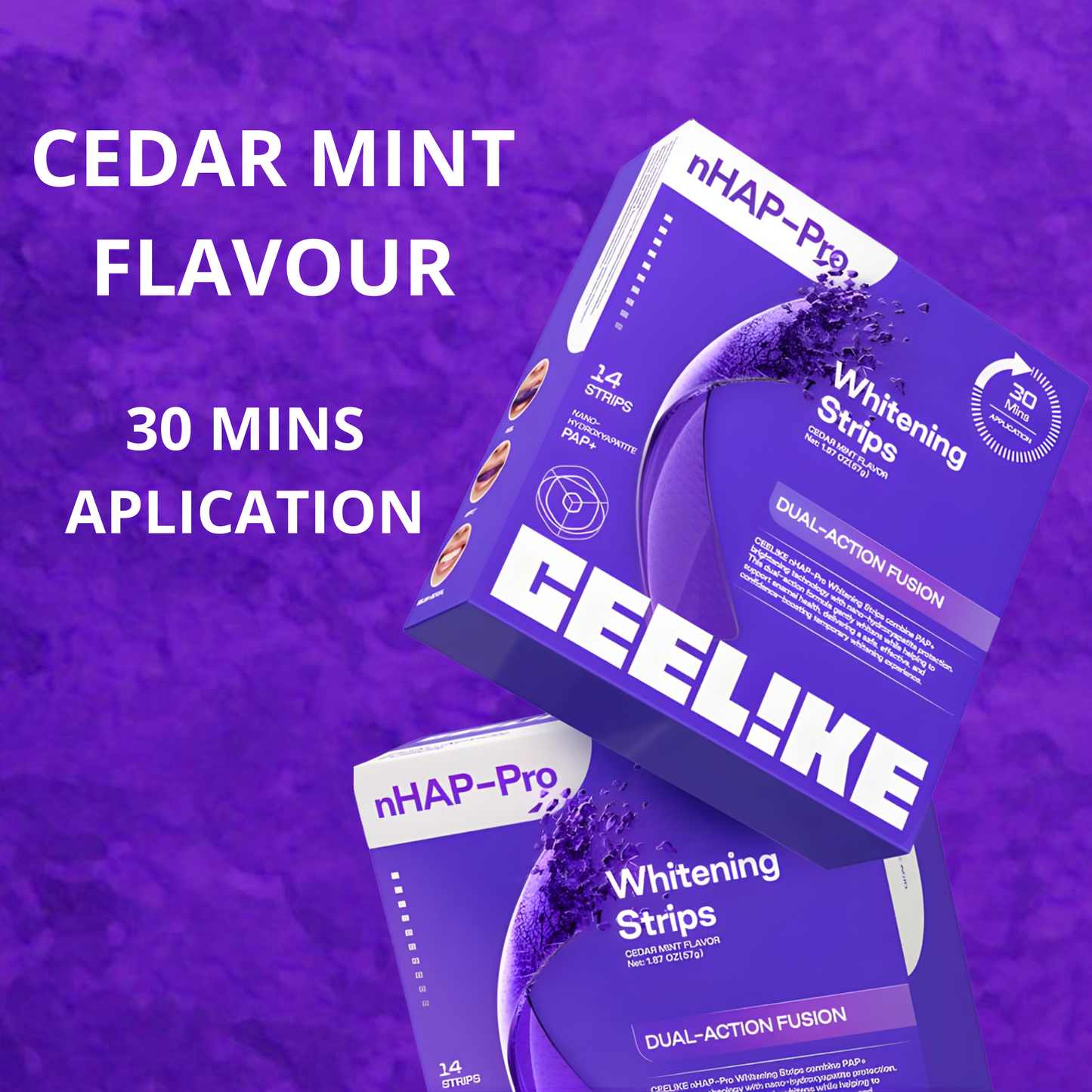 Purple Teeth Whitening Strips with Free Cheek Retractor